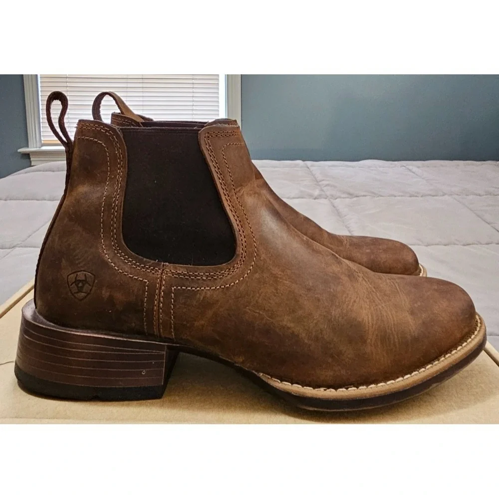 Ariat® (11.5‎ D) Booker™ Ultra Chelsea Boot in Distressed Brown - $170